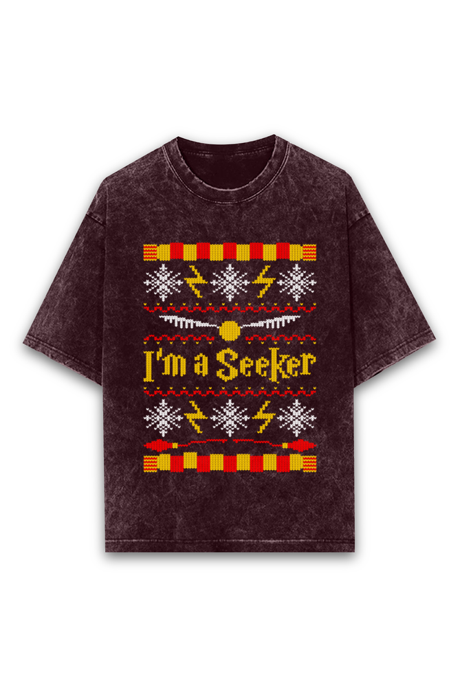 I'm Seeker Acid Washed Oversized T-Shirt