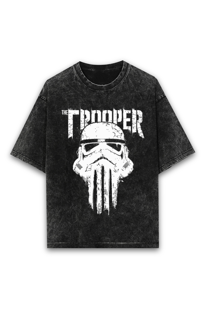 Trooper Acid Washed Oversized T-Shirt