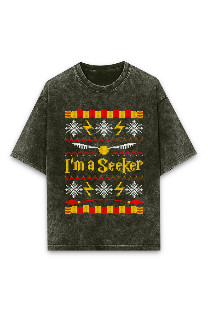 I'm Seeker Acid Washed Oversized T-Shirt