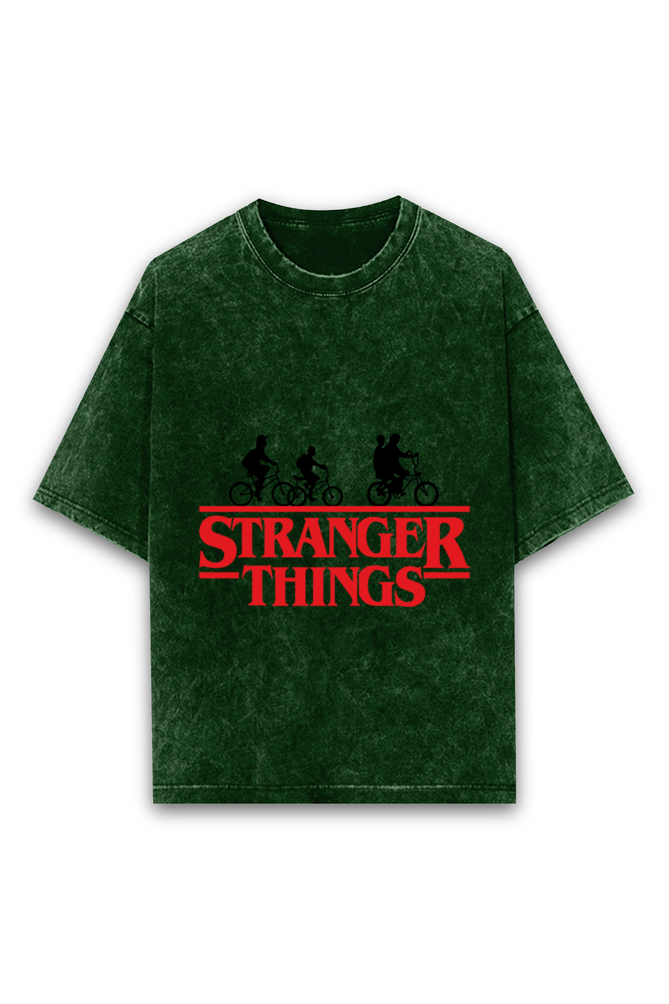 Stranger Things Acid Washed Oversized T-Shirt